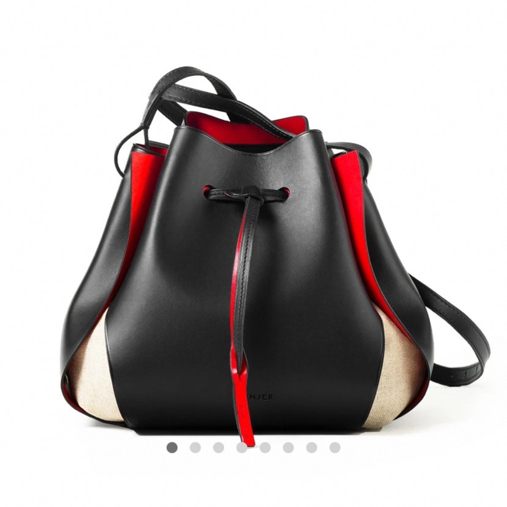 Linjer Tulip bag in red and black, new wo tags